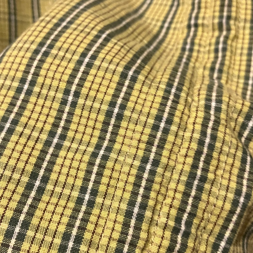Levi's Yellow-Green Striped Square-Neck Blouse - Picture 3 of 9